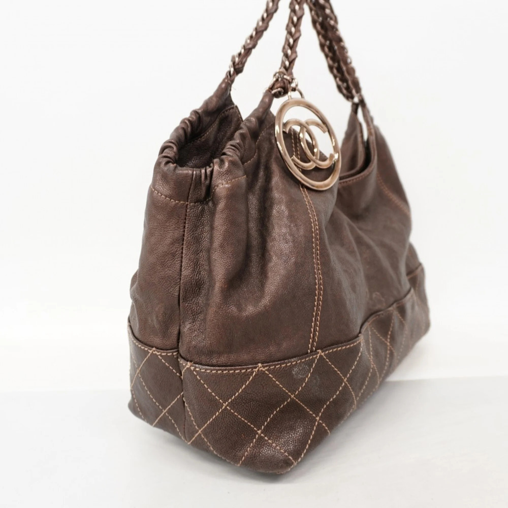CHANEL Brown Leather Tote Bag - Picture 2 of 9
